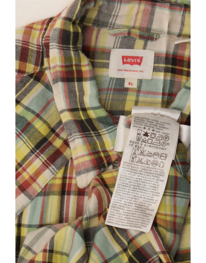 Męska koszula flanelowa Levi's XL w wielokolorową kratę, bawełniana