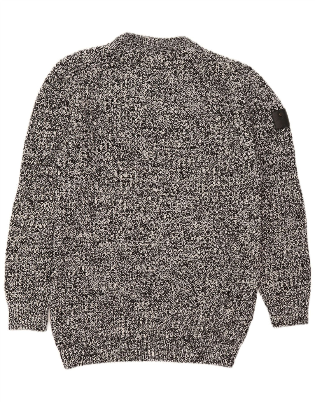 Męski sweter Superdry z okrągłym dekoltem, duży, szary, nakrapiany
