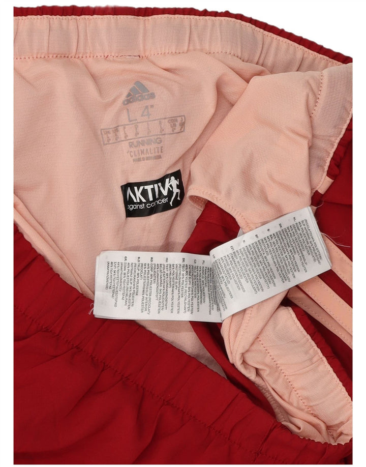 Damskie spodenki sportowe ADIDAS Climalite UK 14, duże, czerwone, poliestrowe