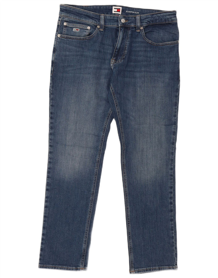 Męskie jeansy Scanton Slim Jeans Tommy Hilfiger W34 L30 Niebieskie bawełniane