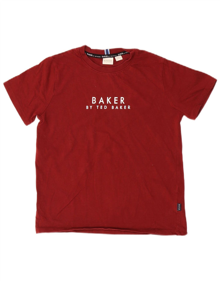 Chłopięcy T-shirt z grafiką TED BAKER 10-11 lat, bordowa, bawełniana