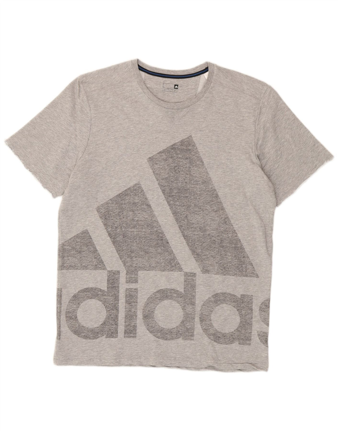 Męska koszulka z grafiką Adidas, duża, szara, bawełniana