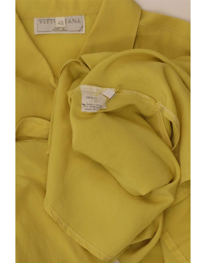 Koszula damska Vintage IT 48 XL Żółty jedwab