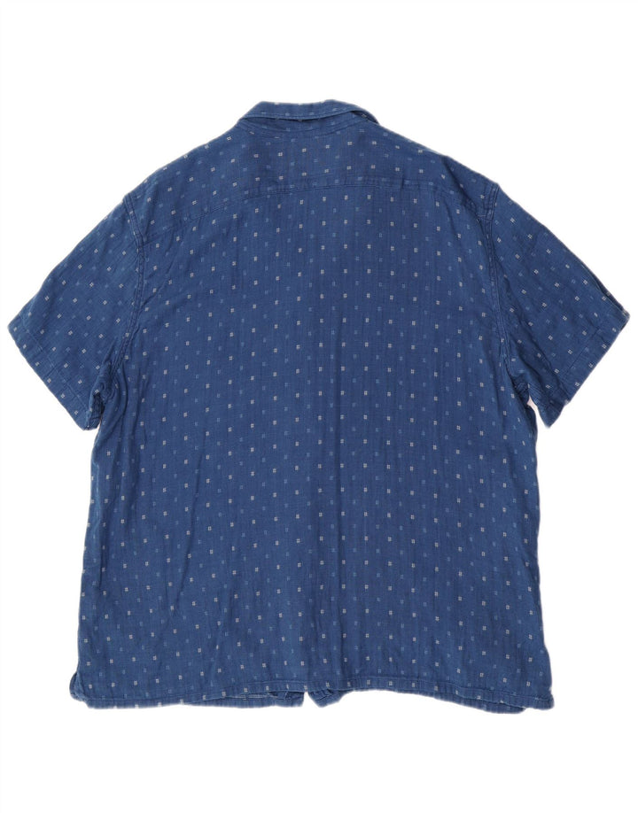 Męska koszula z krótkim rękawem Levi's o swobodnym kroju XL, niebieska w kropki, bawełniana