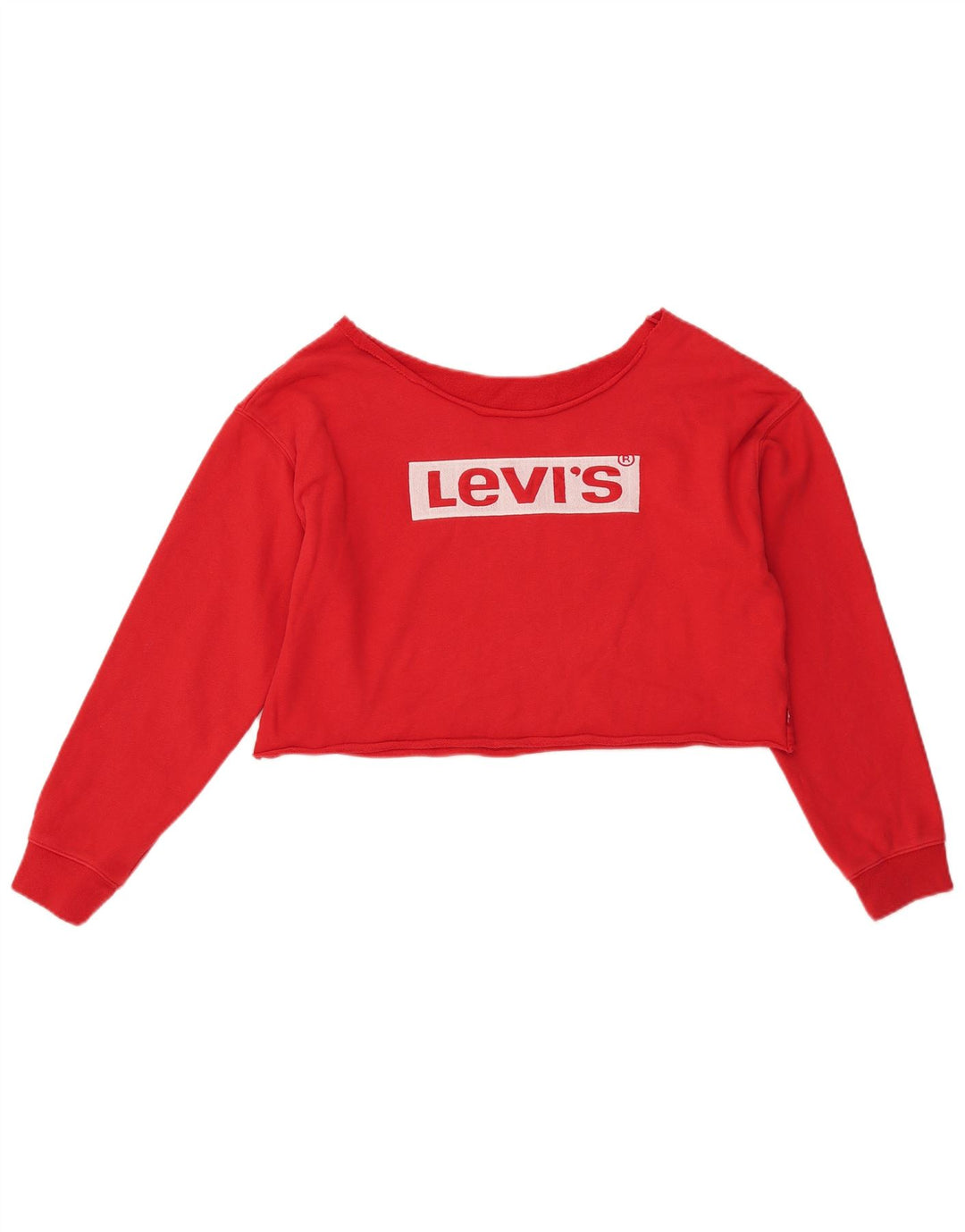 Damska bluza oversize z grafiką LEVI'S, UK 6 XS, czerwona bawełna