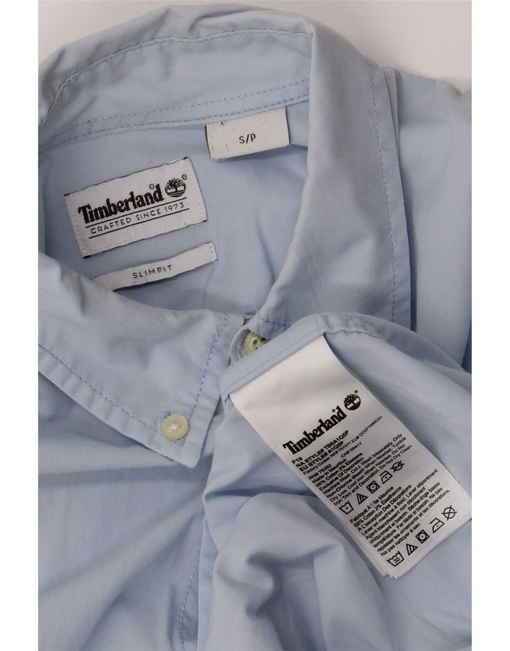 Koszula męska Timberland Slim Fit, mała, niebieska, bawełniana