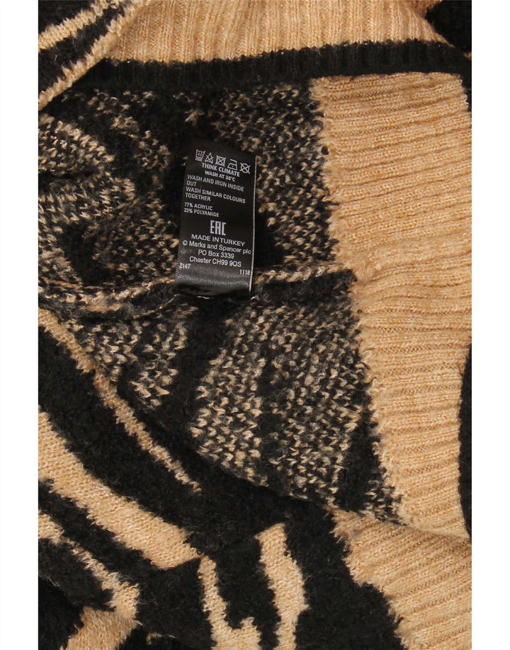 Marks & Spencer Damski sweter z dekoltem w łódkę, UK 10, mały, czarny