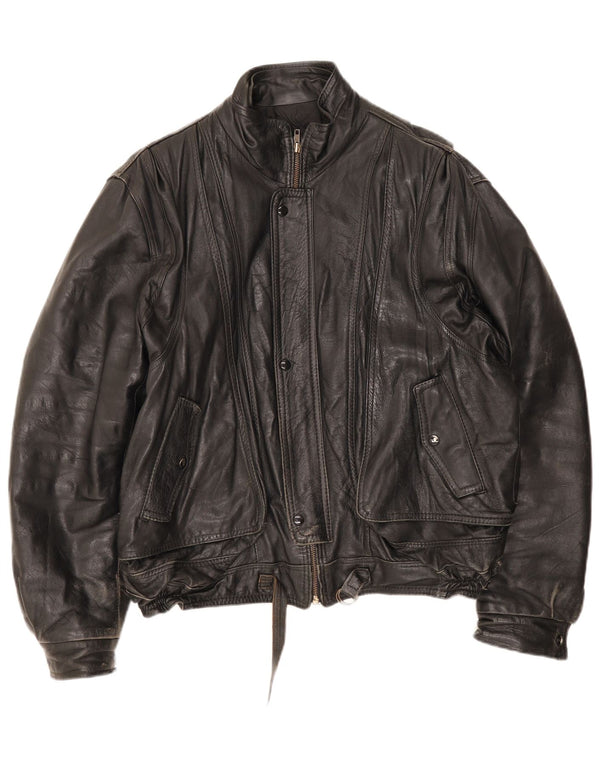 Vintage męska skórzana kurtka UK 42 XL czerwona