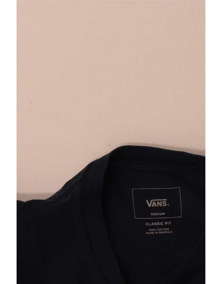 T-shirt męski Vans o klasycznym kroju, średni, granatowy, bawełniany