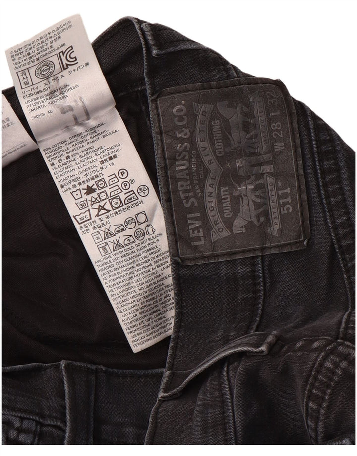 Damskie jeansy Levi's 511 Slim W28 L32 Szara bawełna