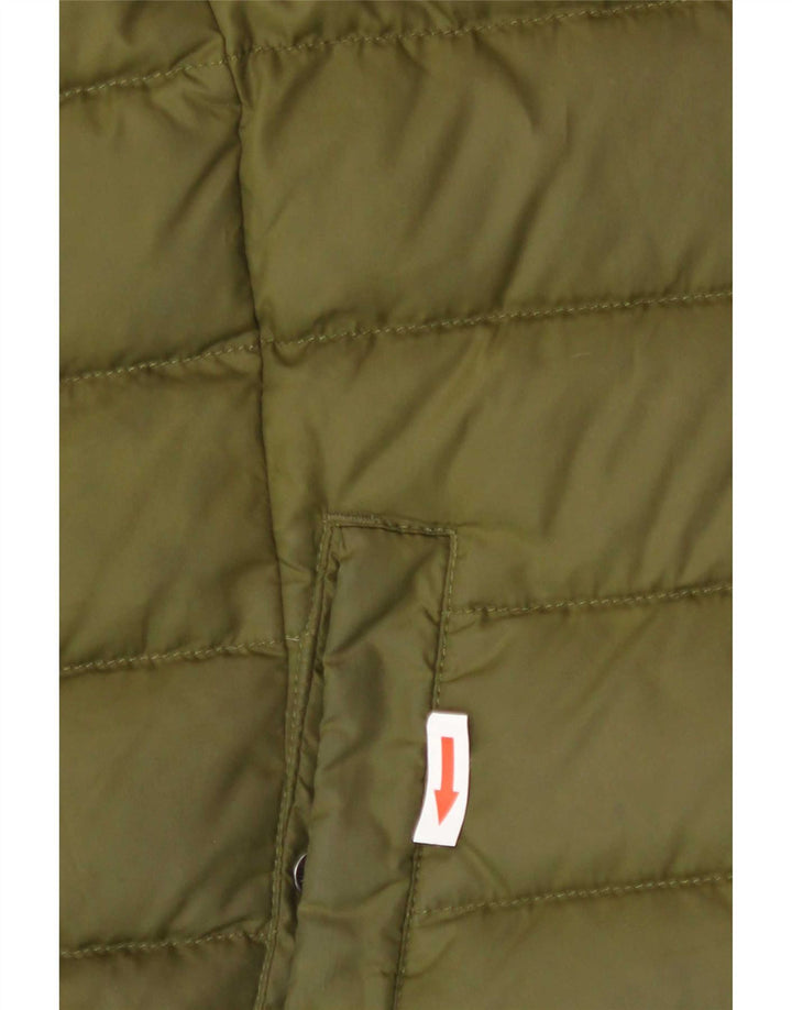 Damska ocieplana kurtka z kapturem Tommy Hilfiger UK 10, mała, khaki, poliester