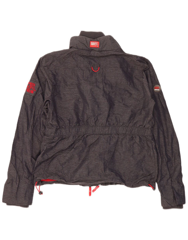 Damska kurtka wiatrówka SUPERDRY UK 18 XL, szary poliester