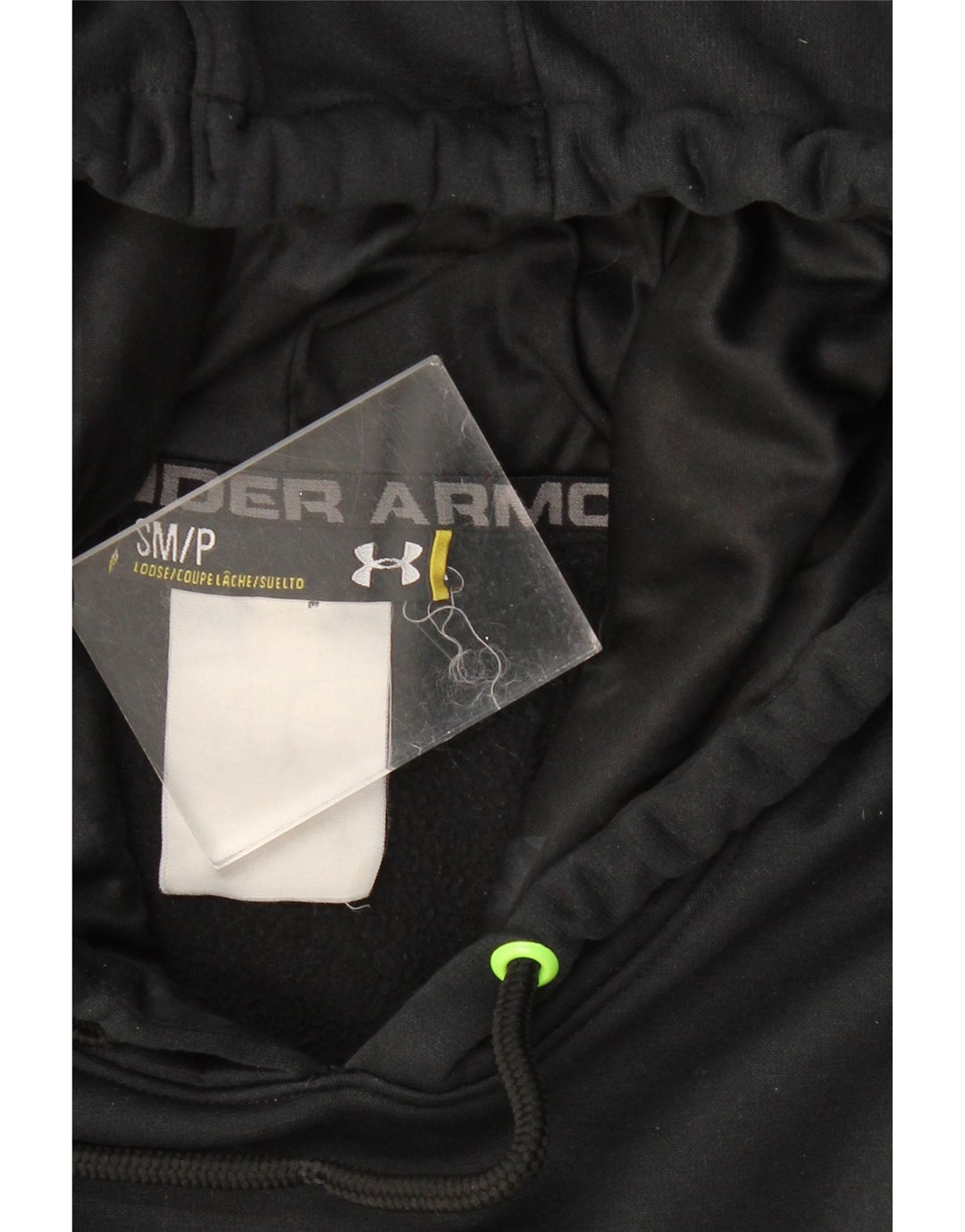 Męski sweter z kapturem i grafiką UNDER ARMOUR, mały, czarny