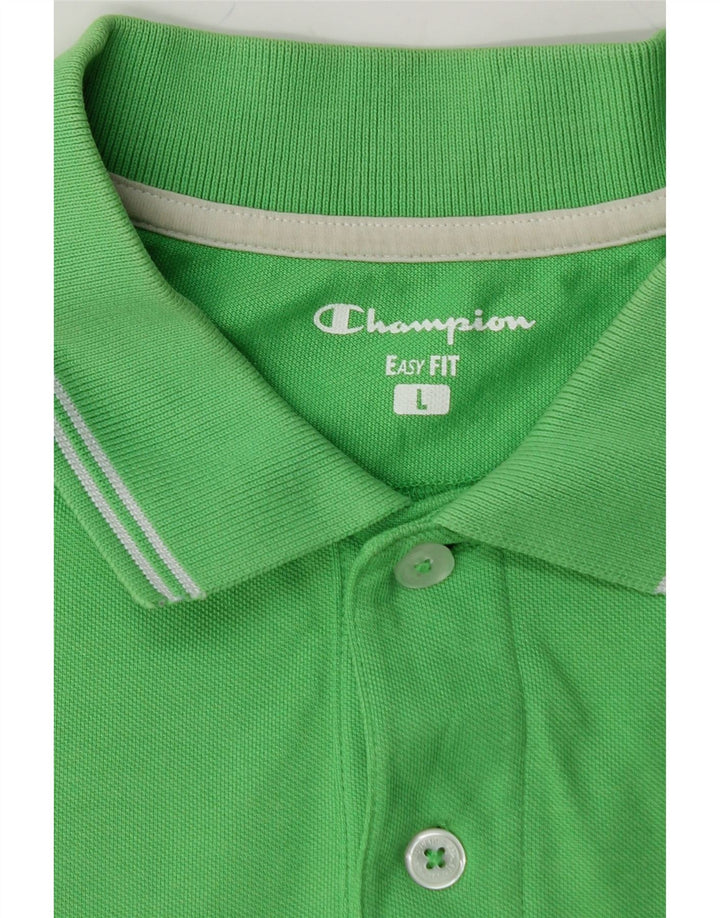 CHAMPION Mens Easy Fit Polo Shirt Large Green Vintage Champion and Second-Hand Champion from Messina Hembry 