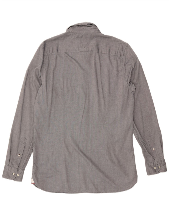 Męska koszula slim fit TOMMY HILFIGER, duża, szara, bawełniana