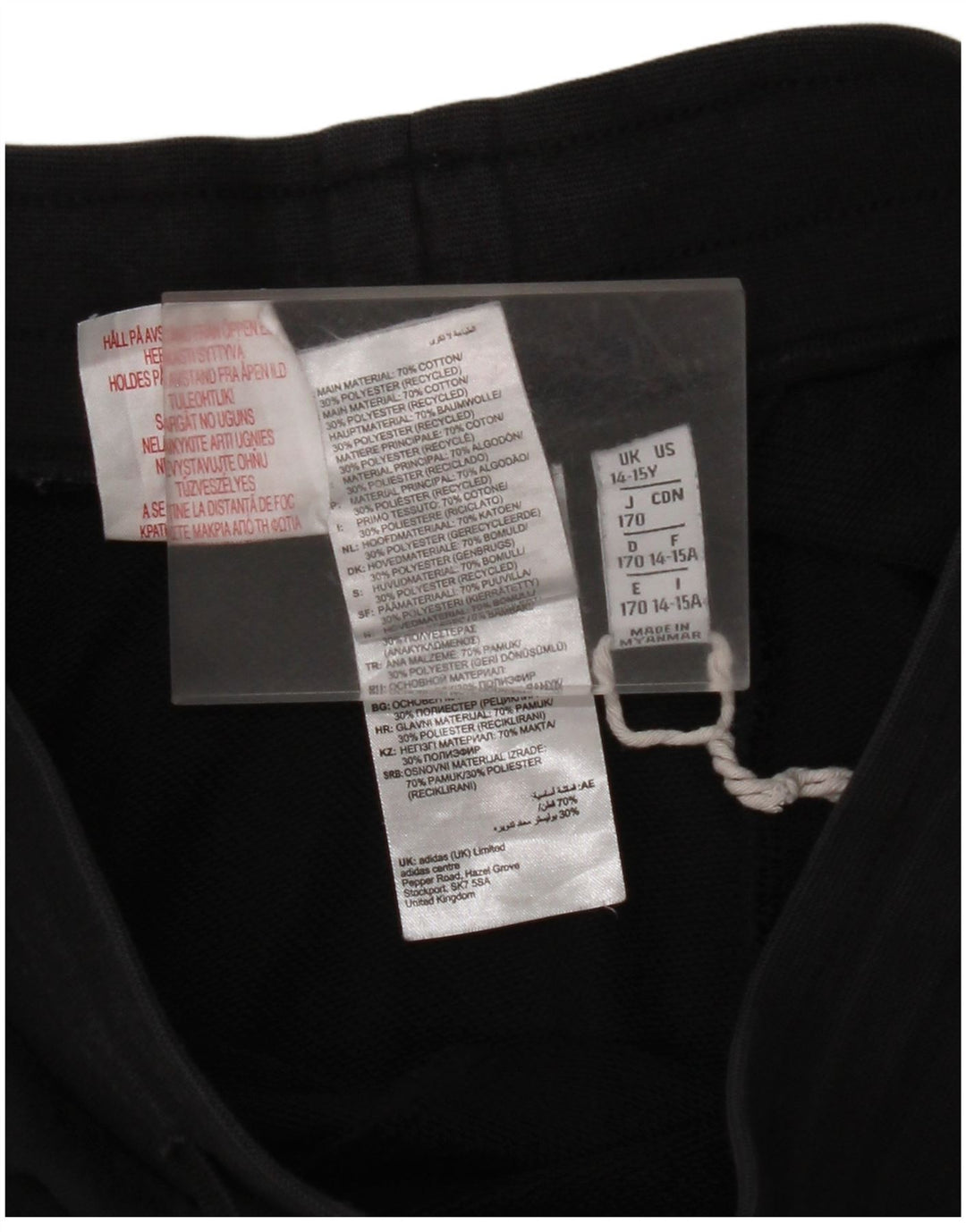 Chłopięce spodnie dresowe ADIDAS Joggers 14-15 lat, czarna bawełna