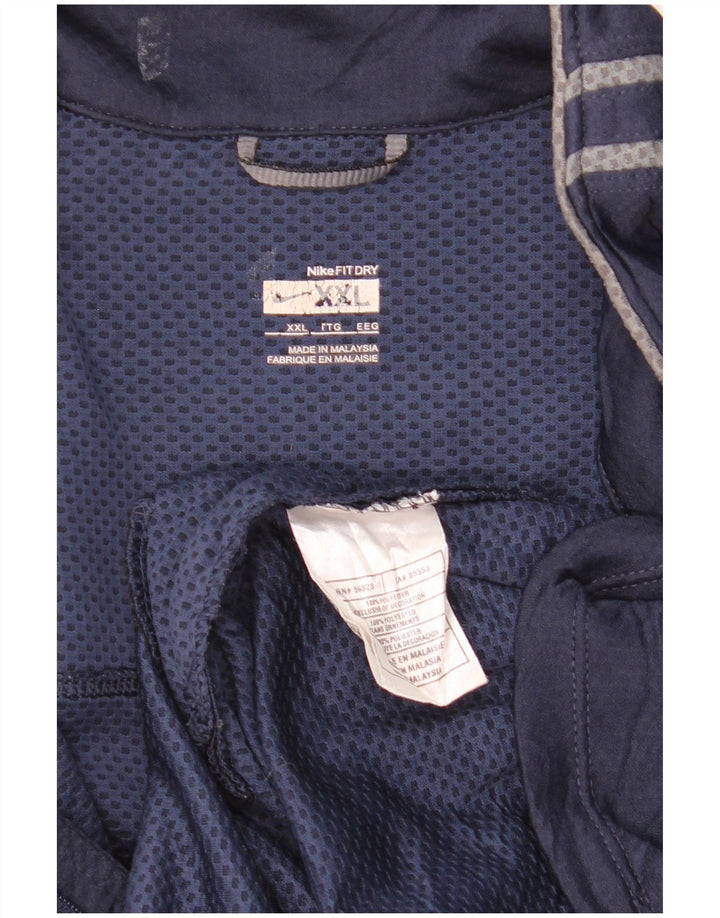 Męska kurtka dresowa NIKE 2XL, poliester w granatowe paski