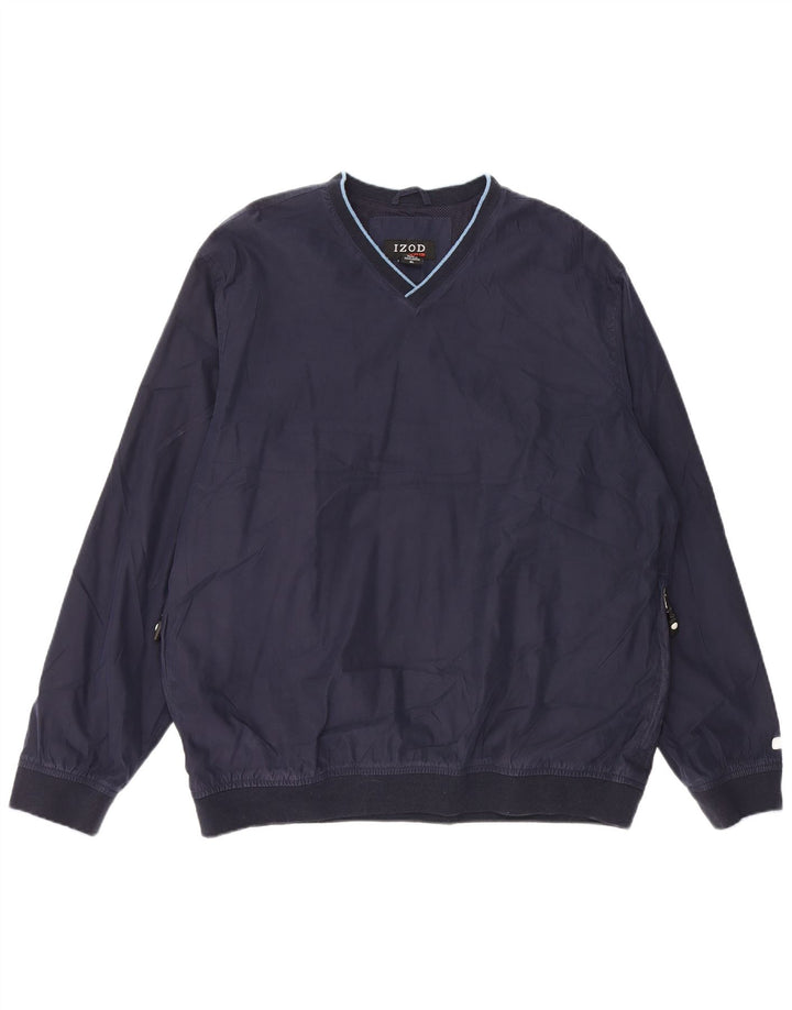 Izod Męski dresowy top XL Granatowy poliester