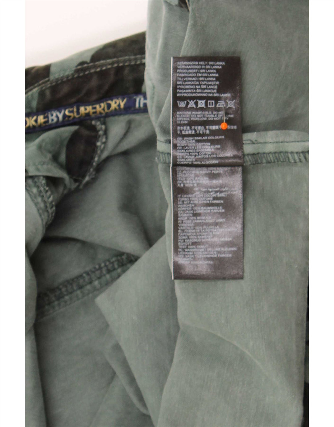 Damska kurtka dżinsowa Superdry Crop UK 12, bawełna w kolorze średniej zieleni w kamuflażu