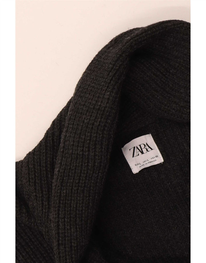 Męski sweter Zara, duży, szary