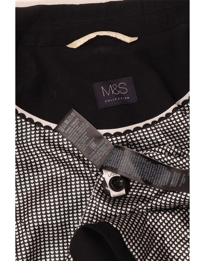Marks & Spencer Damska marynarka zapinana na 1 guzik UK 20 2XL Czarny poliester