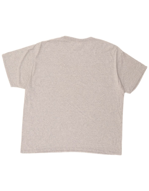 Męski T-shirt z grafiką RUSSELL ATHLETIC Salukis, 2XL, szara bawełna