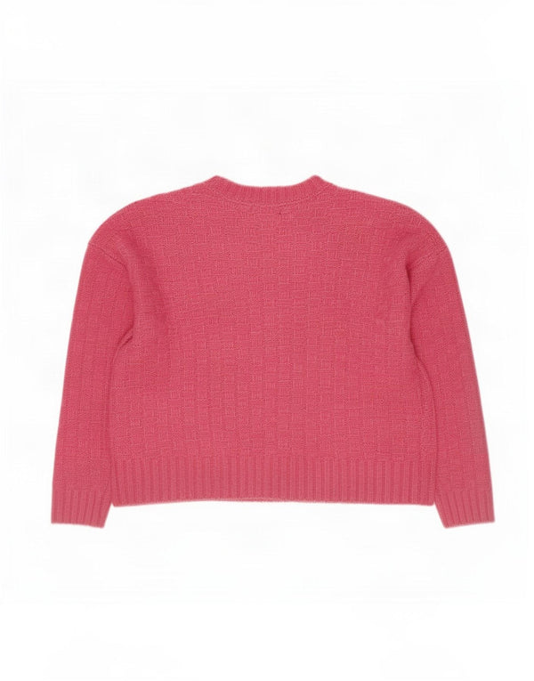 Marks & Spencer Damski sweter oversize z dekoltem w kształcie litery V, UK 18 XL, różowy