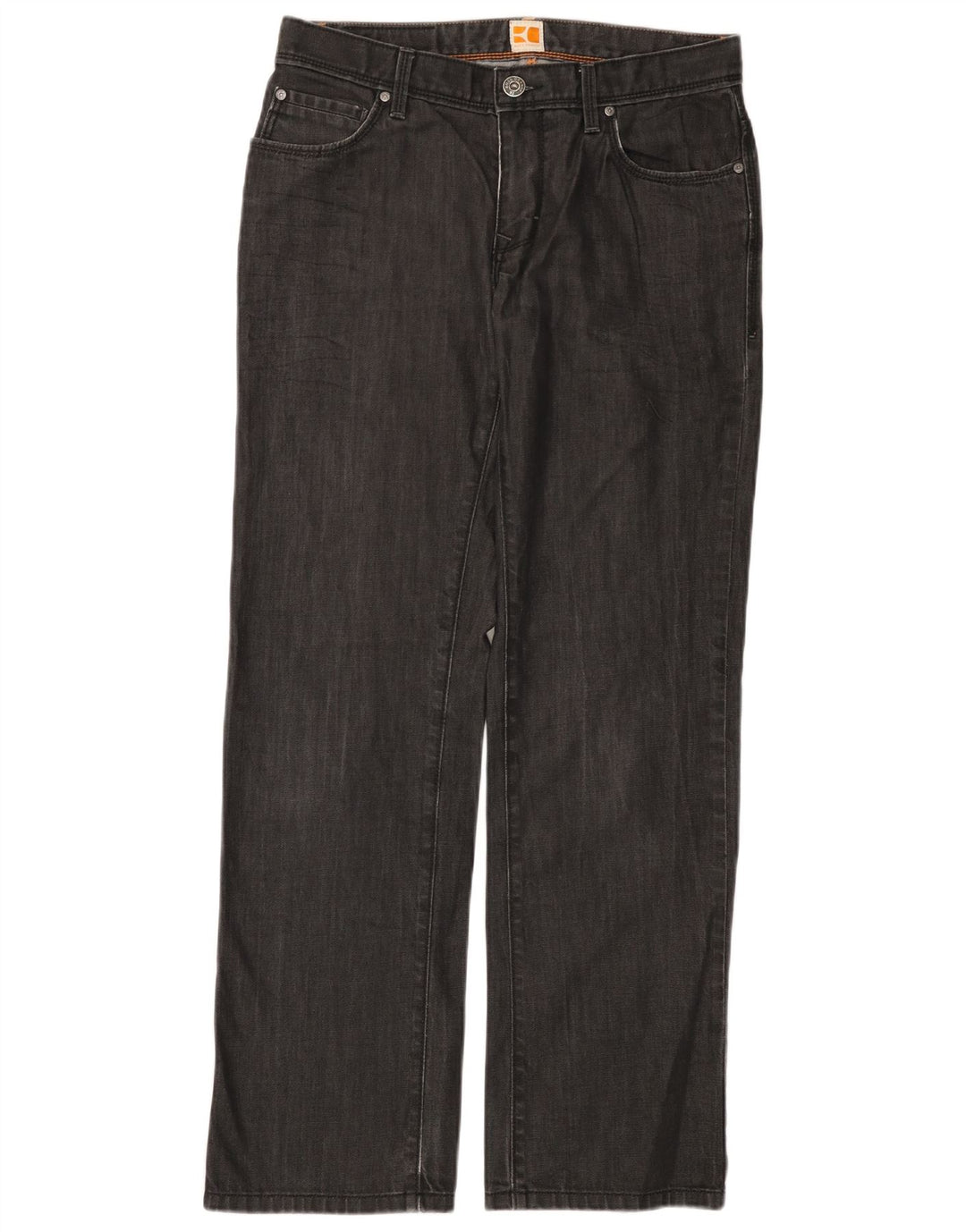 Damskie proste dżinsy HUGO BOSS W33 L32 Szara bawełna