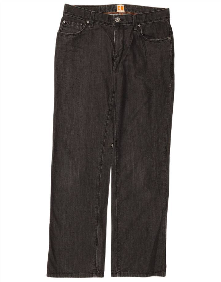 Damskie proste dżinsy HUGO BOSS W33 L32 Szara bawełna