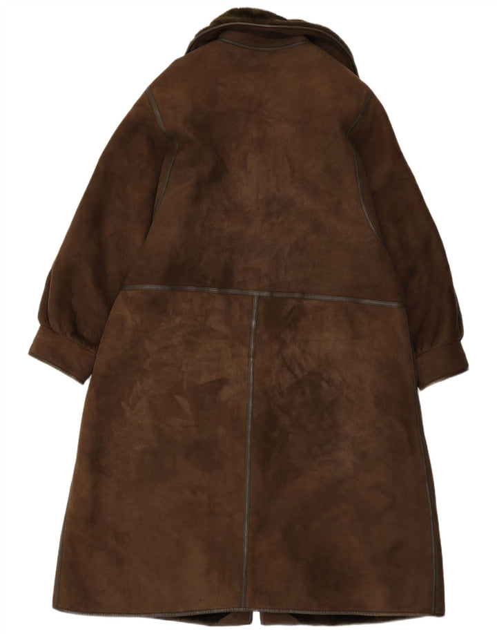 Vintage damski płaszcz Shearling Shearling IT 50 XL Brązowy Shearling
