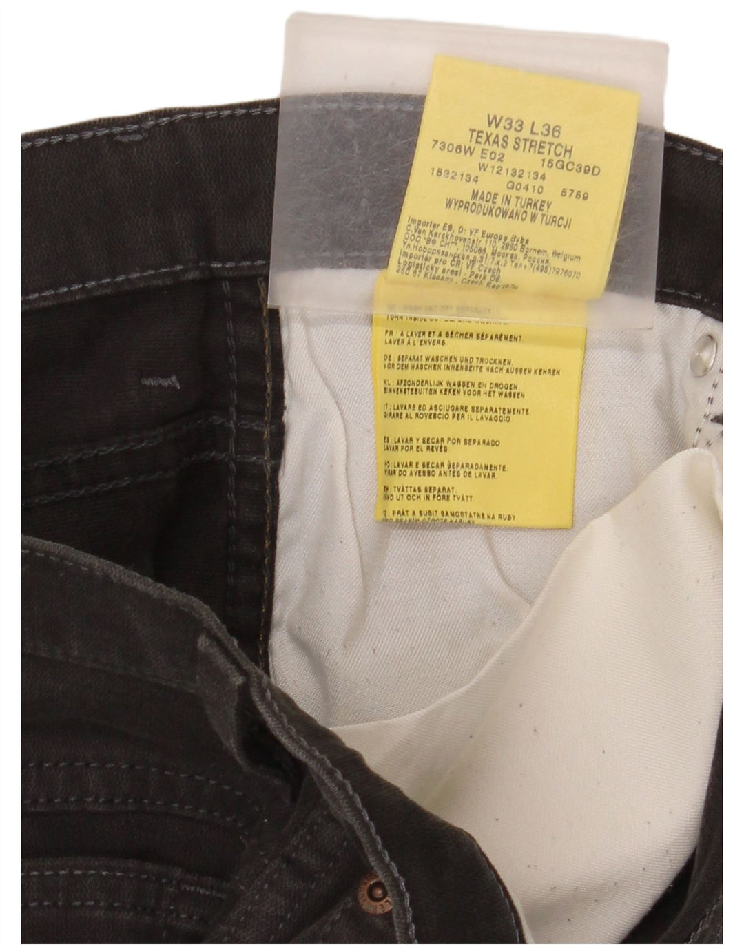 Męskie jeansy Wrangler Texas Stretch Straight W33 L32, czarne, bawełniane