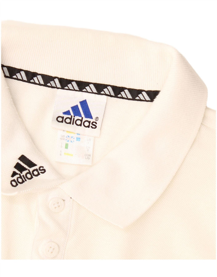Męska koszulka polo Adidas, duża, biała, bawełniana