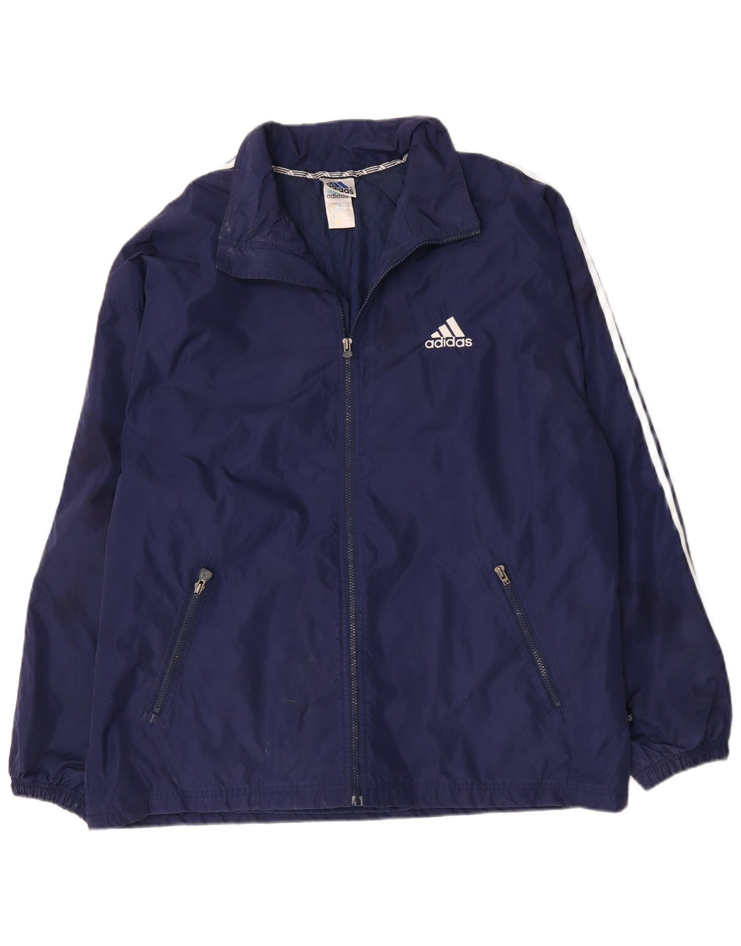 Męska kurtka wiatrówka Adidas UK 44/46 Duży granatowy poliamid