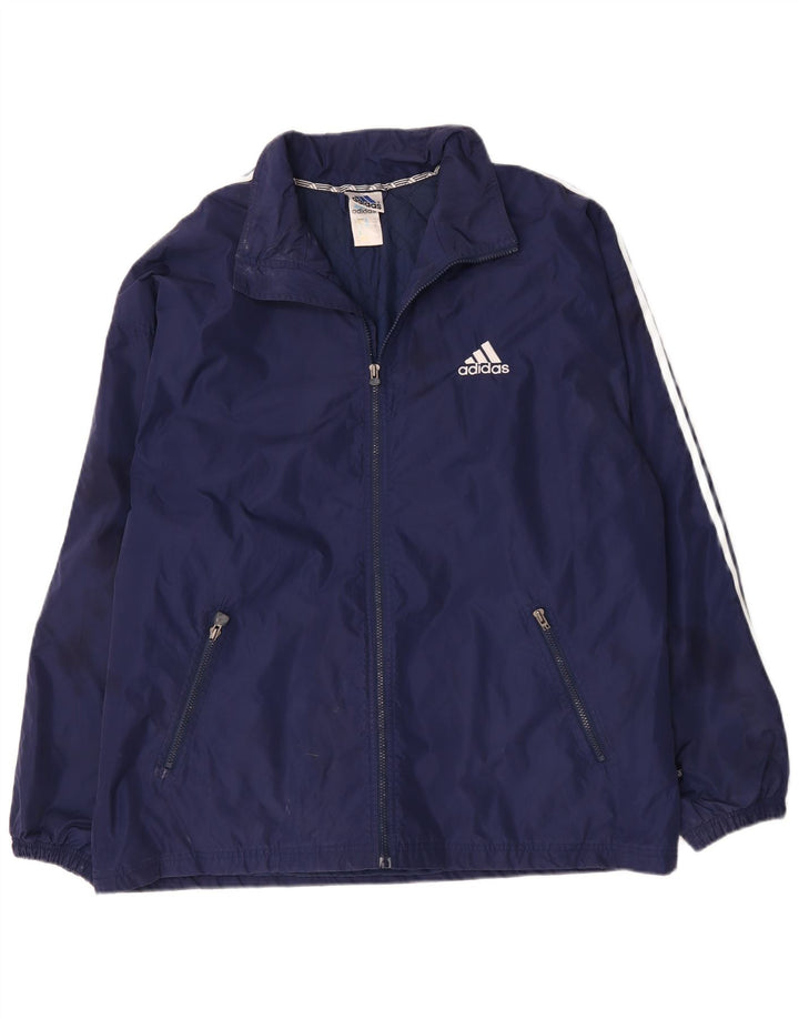 Męska kurtka wiatrówka Adidas UK 44/46 Duży granatowy poliamid