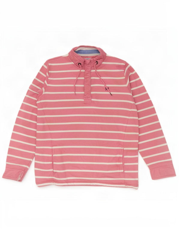 Crew Clothing Damski sweter oversize UK 14 w duże różowe paski