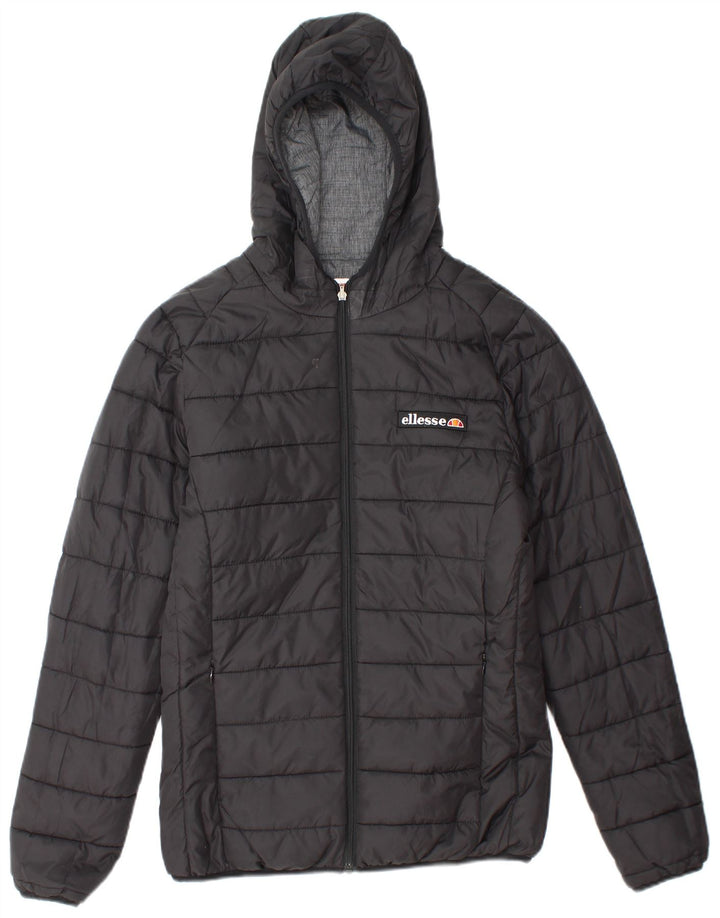 Dwustronna ocieplana kurtka damska Ellesse z kapturem, oversize, UK 10, mała, szara
