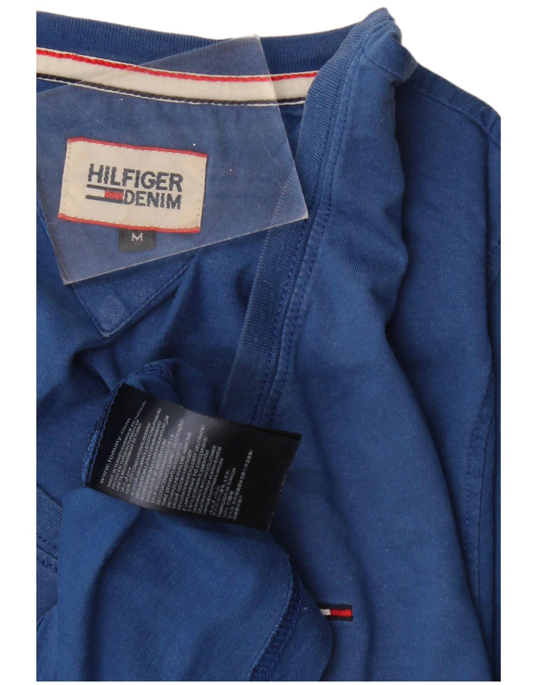 T-shirt męski TOMMY HILFIGER, bawełniany, średni niebieski