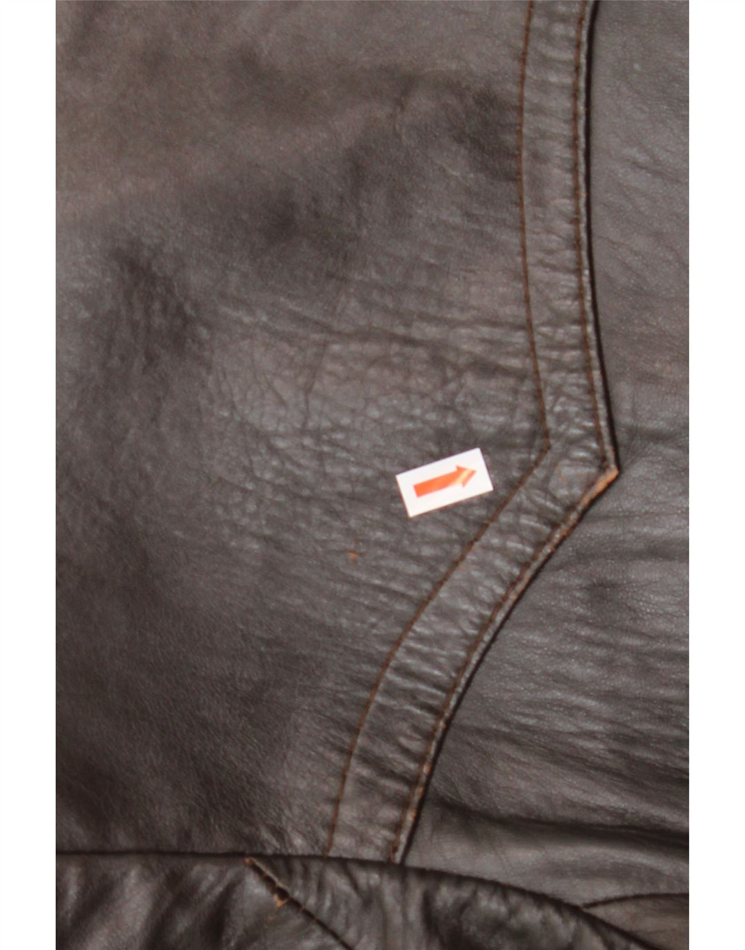 Męski płaszcz skórzany VINTAGE IT 50, duża, brązowa skóra