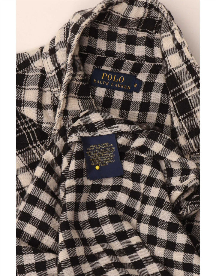 Koszula damska Polo Ralph Lauren US 8, średnia, czarna bawełniana kratka