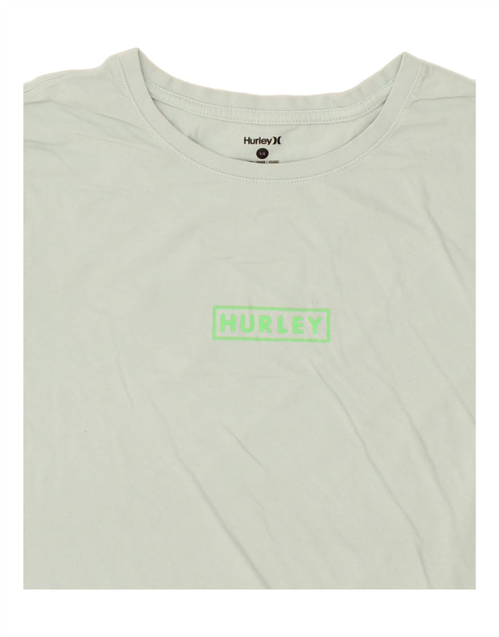 HURLEY Mens Graphic T-Shirt Top Large Green Vintage Hurley and Second-Hand Hurley from Messina Hembry 