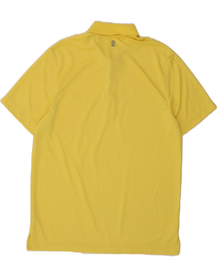 IZOD Mens Golf Polo Shirt Medium Yellow Polyester Vintage Izod and Second-Hand Izod from Messina Hembry 