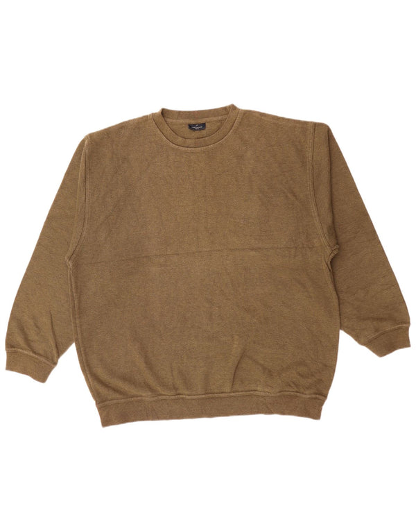 DANIEL HECHTER Męski sweter bluzowy 2XL, bawełniany khaki