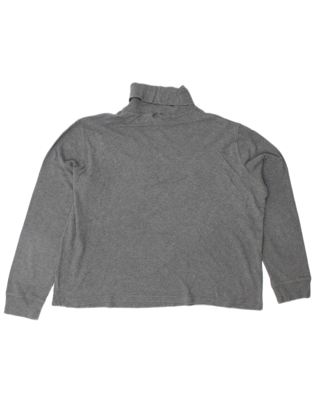 RALPH LAUREN Damski sweter z golfem UK 18 XL, szary, bawełniany