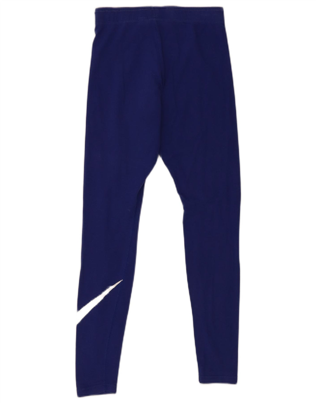 NIKE Womens Graphic Leggings UK 12 Medium  Blue Cotton