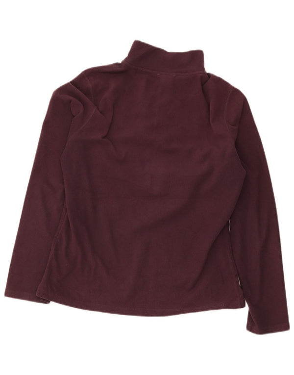 Damski sweter polarowy The North Face z zamkiem błyskawicznym, UK 14, duży, bordowy poliester