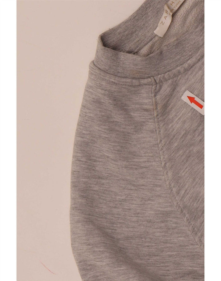 Damski sweter oversize Zara UK 14, średnioszary, bawełniany