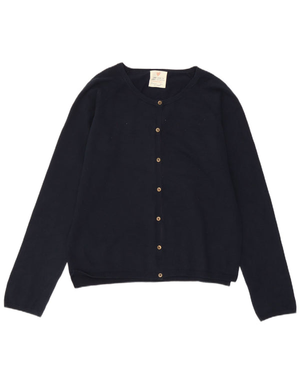 Zara Girls Cardigan Sweater 13-14 Years Navy Blue Cotton