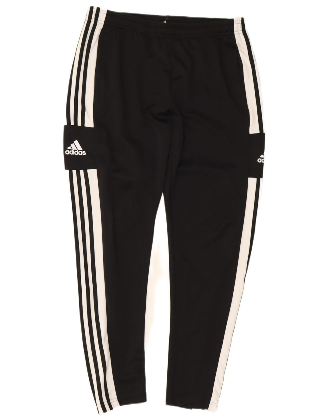 Męskie spodnie dresowe Adidas z grafiką, duże, czarne, poliestrowe
