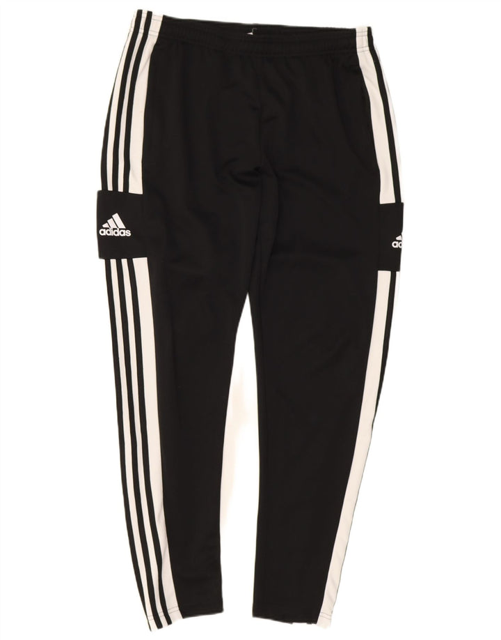 Męskie spodnie dresowe Adidas z grafiką, duże, czarne, poliestrowe