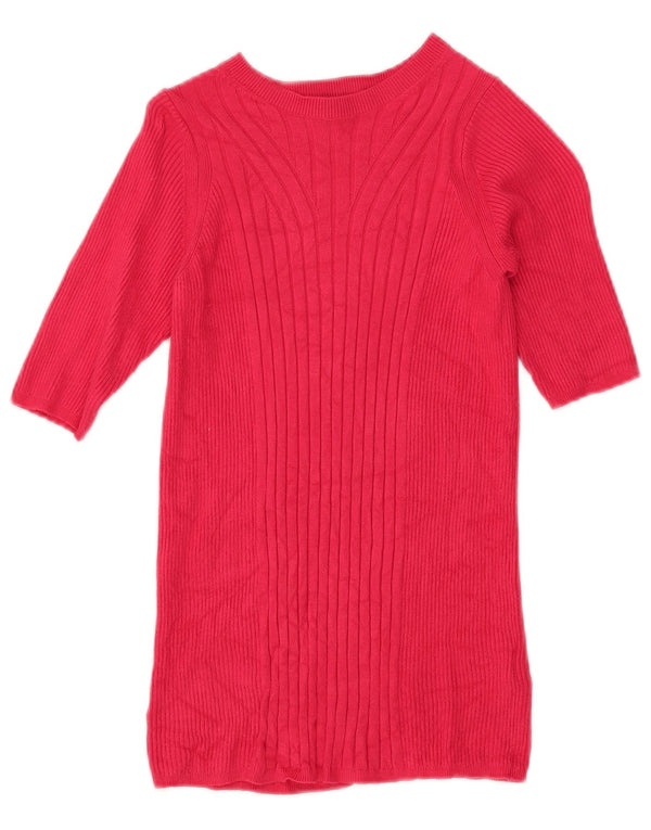 Marks & Spencer Damski sweter z dekoltem w łódkę, UK 8, mały, różowy